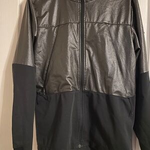 Under Armour Jacket Mens Large Black Excellent Coldgear Hooded Zip